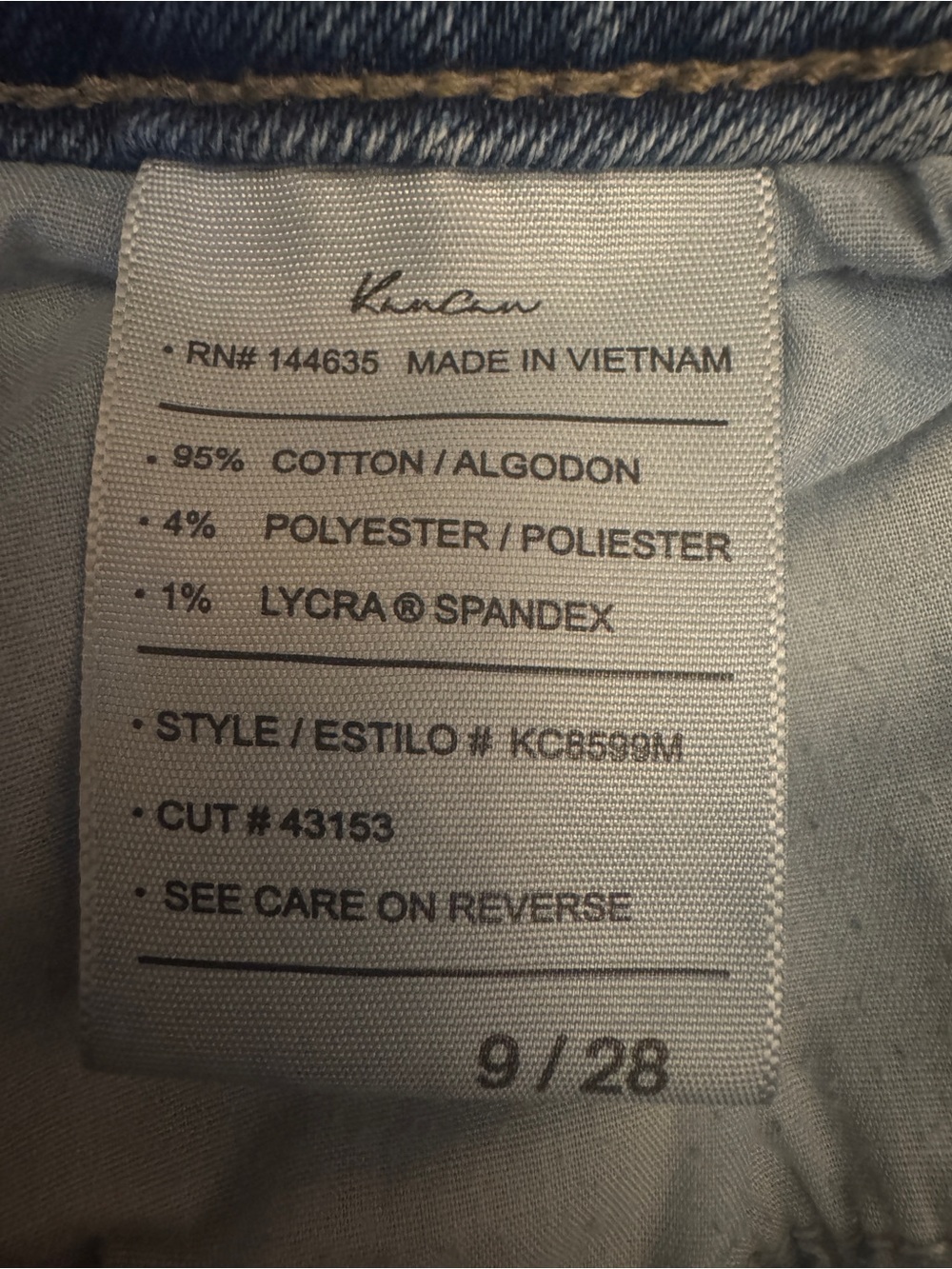Kancan Mid-Rise Button Fly Distressed Skinny Jeans Size 9/28 30” Inseam - Picture 4 of 9